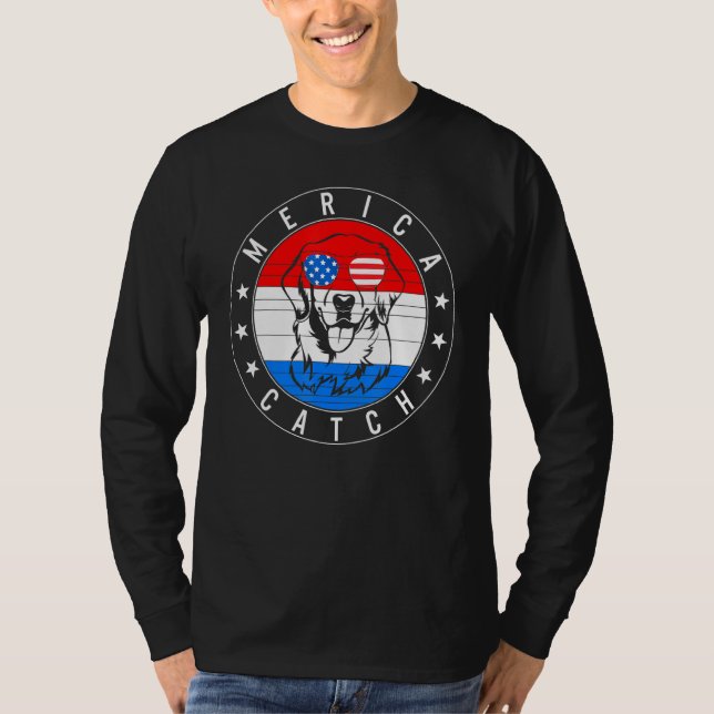 Camiseta 4 De Julho Merica Catou Labrador Cog Usa Independê (Frente)
