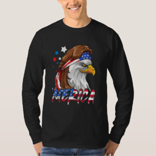 Camiseta 4 De Julho Merica Eagle Mullet Usa Flag Americano