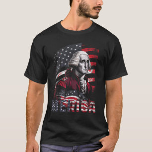 Camiseta 4 De Julho Merica George Washington Men Women Ame