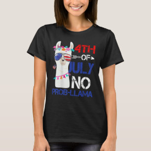 Camiseta 4 De Julho Mulheres Sem Prob Lama Usa Bandeira Par