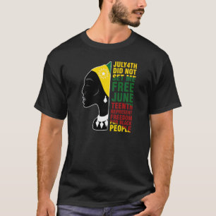 Camiseta 4 de julho não me libertou o 11 de junho africano