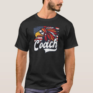 Camiseta 4 De Julho, Native Eagle American Flag Coach