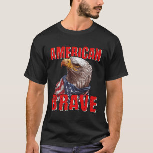 Camiseta 4 De Julho Norte-Americano Bald Eagle Usa Flag Cou