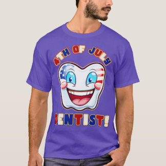 Camiseta 4 de julho O Patriótico Kawaii Molar
