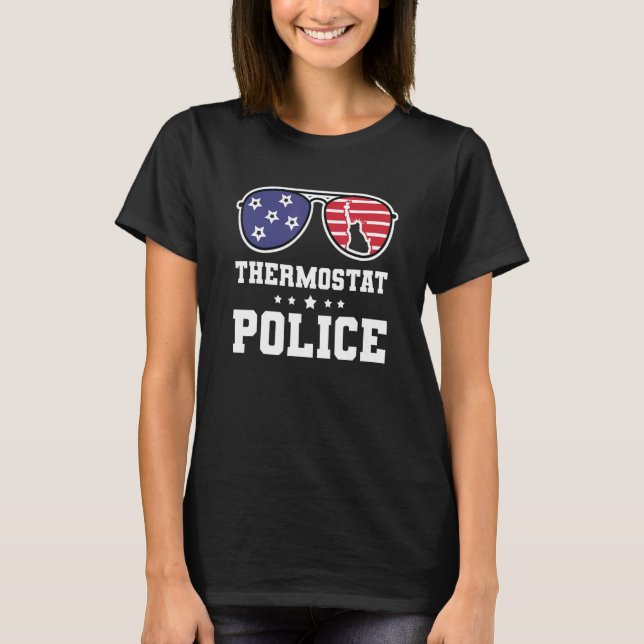 Camiseta 4 De Julho O Termóstato Policializa Desenho Hilári (Frente)