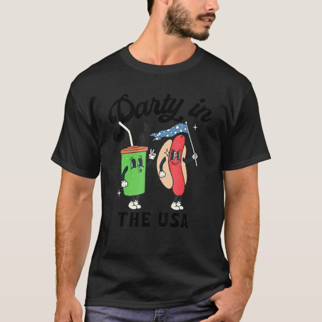 Camiseta 4 De Julho Para Festa De Cachorro Nos Eua (Frente)