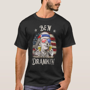 Camiseta 4 De Julho Para Homens Ben Drankin Benjamin Frankl