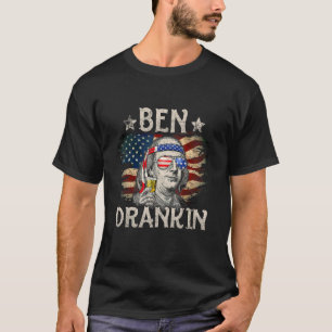 Camiseta 4 De Julho Para Homens Ben Drankin Benjamin Frankl