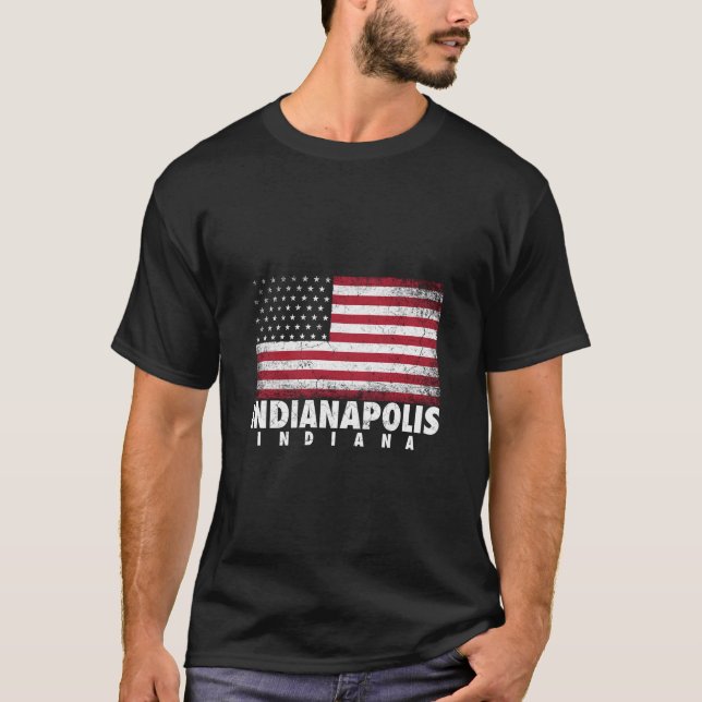 Camiseta 4 De Julho Para Homens Mulheres Indianapolis India (Frente)