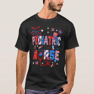 Camiseta 4 De Julho Para Mulheres Estetoscópio Pediatria Pa