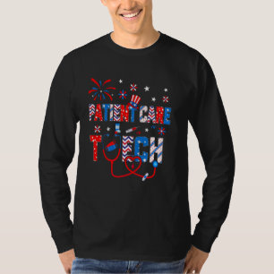 Camiseta 4 De Julho Para Mulheres Estetoscópio Tratamento D