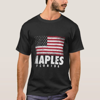 Camiseta 4 De Julho Para Naples Flórida Bandeira Americana