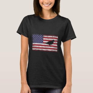 Camiseta 4 De Julho, Pássaro Americano De Madeira Patriótic