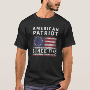 Camiseta 4 De Julho Patriota Americano Desde 1776 Antigo Am