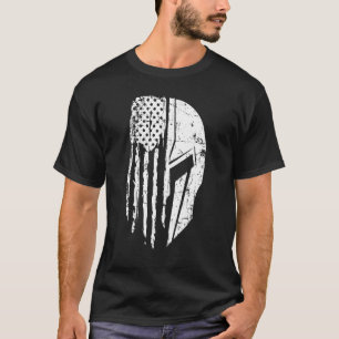 Camiseta 4 de julho Patriótico Afastado Americano Flag Spa