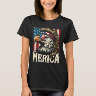 Camiseta 4 De Julho Patriótico Águia Engraçada 4 De Julho E