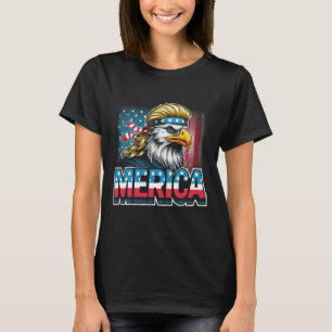 Camiseta 4 De Julho Patriótico Águia Engraçada 4 De Julho E