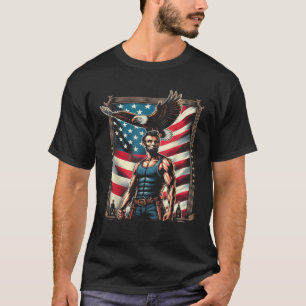 Camiseta 4 de julho Patriótico Engraçado Abraham Lincoln 4