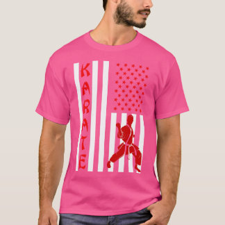 Camiseta 4 De Julho Patriótico Karate Fighter Karate