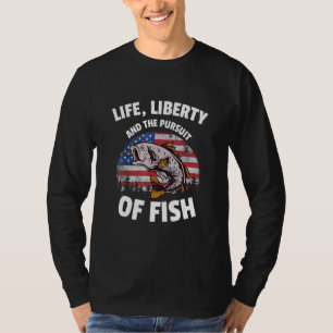 Camiseta 4 De Julho Pesca Pavilhão Americano Exercício De P