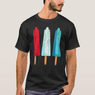 Camiseta 4 De Julho Picolé Red White Blue American Usa I