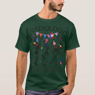 Camiseta 4 De Julho Pose Técnica De Radiologia Esqueleto