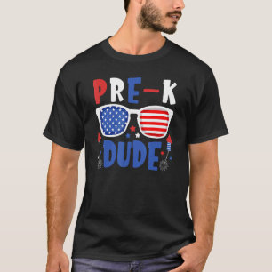 Camiseta 4 De Julho Pré K Dude Professor Patriótico De Volt