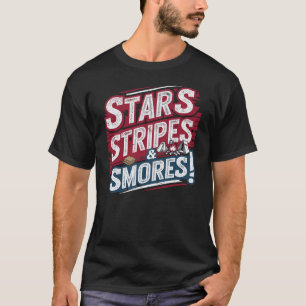 Camiseta 4 de julho Pronto: Estrelas, Stripes e S'mores