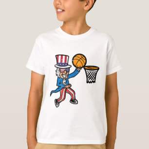 Camiseta 4 de julho Sketll Tio Sam America Men Boys Kids
