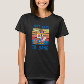 Camiseta 4 De Julho Só Aqui Para Bang Bandeira Dos EUA Fran