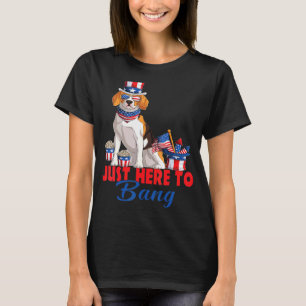Camiseta 4 De Julho Só Aqui Para Bater Com O Patriótico Fof