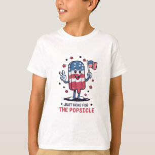 Camiseta 4 De Julho Só Estou Aqui Pelo Picolé Patriótico