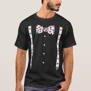 Camiseta 4 De Julho Suspendedores E Estrelas Arcos