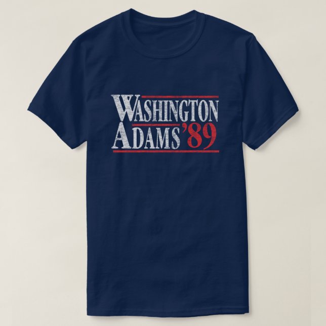 Camiseta 4 de julho t-shirt da campanha de Washington Adams (Frente do Design)