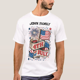 Camiseta 4 De Julho. T-Shirt da Família Independente