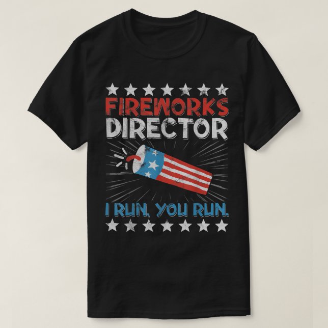 Camiseta 4 De Julho Tee Fireworks Diretor Eu Lhe Lanço (Frente do Design)
