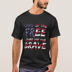 Camiseta 4 De Julho Terra Da Casa Livre Do Passo Corajoso