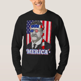 Camiseta 4 De Julho Theodore Roosevelt Merica Patriótica Eu