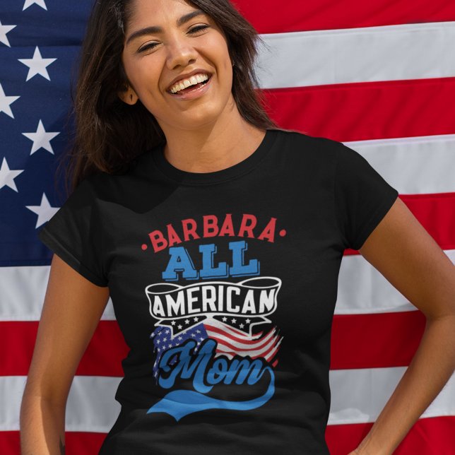 Camiseta 4 de julho Toda a família patriótica da mãe americ (Criador carregado)