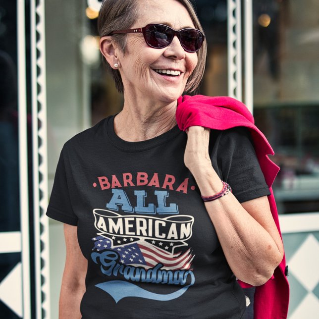 Camiseta 4 de julho Toda família patriótica de avó american (Criador carregado)