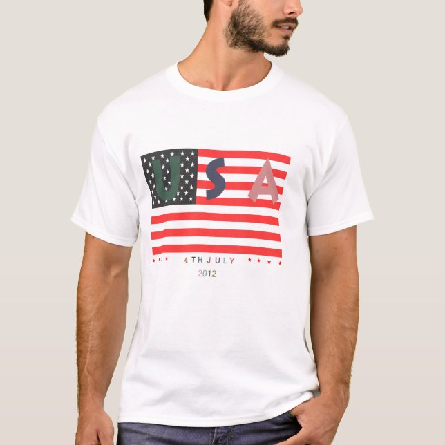 Camiseta 4 de julho tshirt patriótico (Frente)