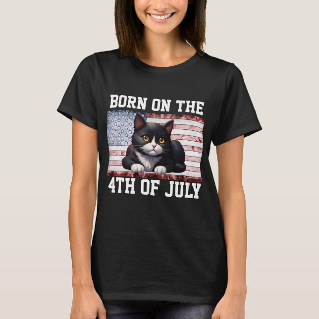 CAMISETA 4 DE JULHO TUXEDO CAT T SHIRTS (Frente)