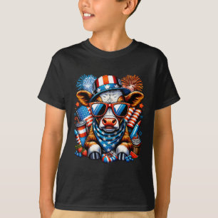 Camiseta 4 De Julho Vaca Herdeira Patriótica