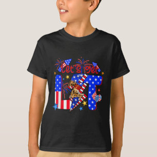 Camiseta 4 de Julho Vamos Ficar Iluminados Fogos de Artifíc