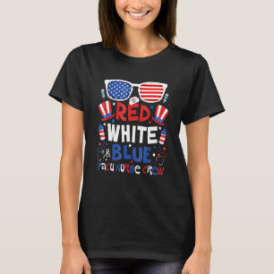 Camiseta 4 De Julho Vermelho Azul Azul-Pacu Enfermeira Patr
