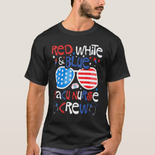 Camiseta 4 De Julho Vermelho Branco Azul Pacu Enfermeira Eq