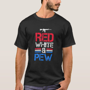 Camiseta 4 De Julho Vermelho Branco & Pew Americano Airsoft