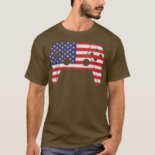 Camiseta 4 de julho Vídeo Game Gamer Kids Men USA