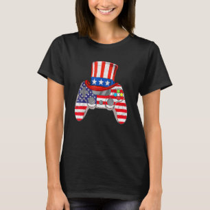 Camiseta 4 de julho Vídeo Jogo American Flag Tio Sam Gam