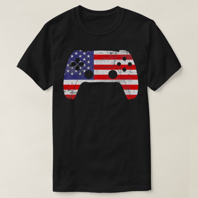 Camiseta 4 de julho Vídeo Jogo Jogo Jogo Jogo Crianças Home (Frente do Design)